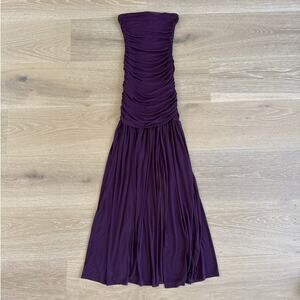 Peppermayo Savaya Maxi Dress with Sheer Bottom Size US 0 in Mulberry Purple